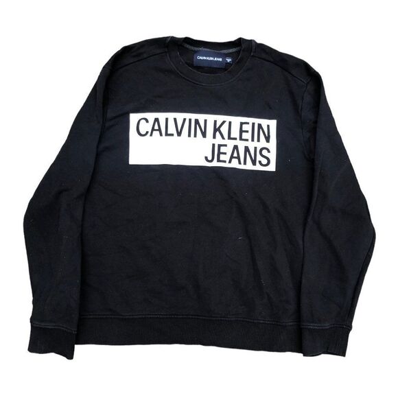 RARE Calvin Klein Jeans Sweater XXL Black - Picture 1 of 4